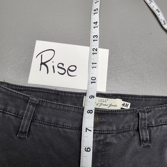 H&M logg gray denim skinny jeans women's size 12 - Picture 3 of 12